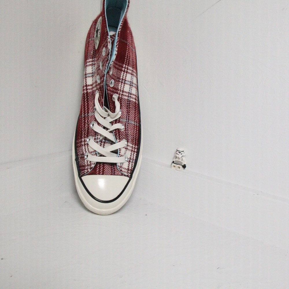 Converse Chuck 70 Red Elevated Plaid High Tops - Picture 6 of 7